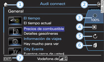 Indicación de servicios Audi connect